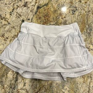 Lululemon pace rival skirt white size 2
